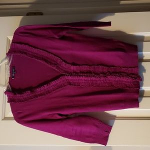 Anne Klein Petite Small Maroon Sweater